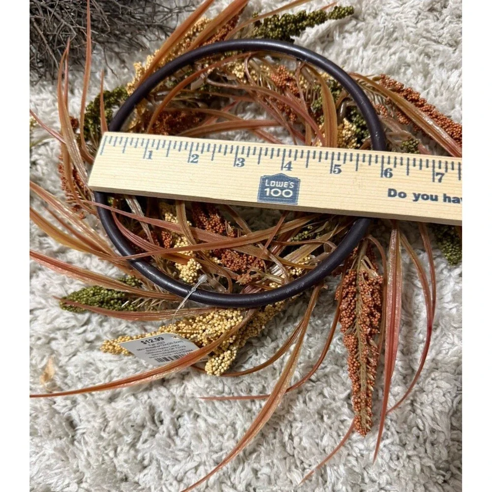 Rustic Mini Wreath Lot Grapevine Orange Cream Green X 3